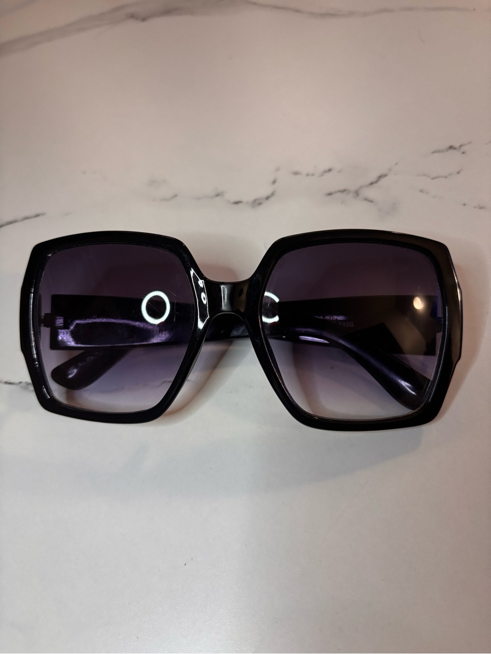 PrettyLittleThing Black Oversized Square Sunglasses